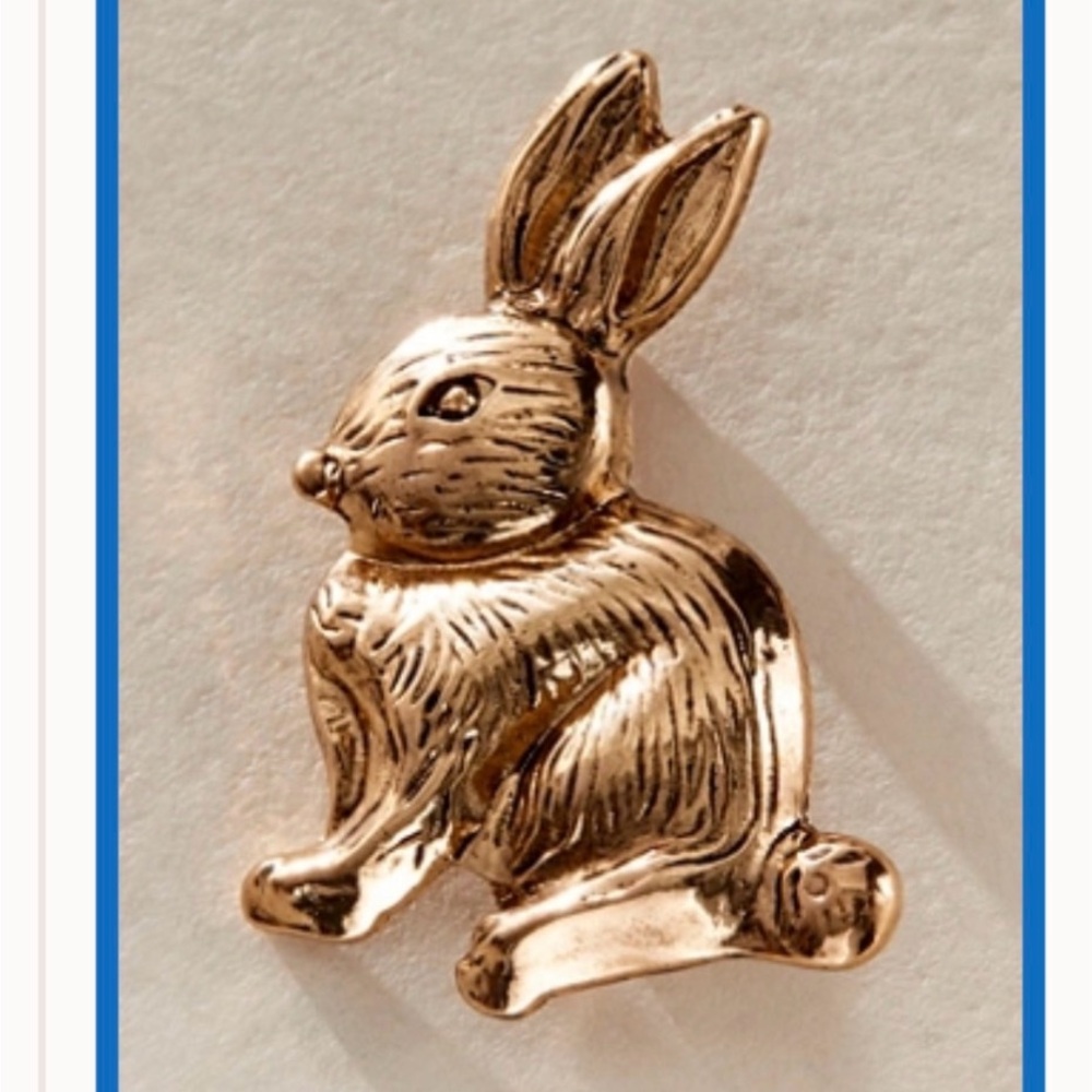 Free People Sepia Glow Bunny Brooch $25 Retail NWT